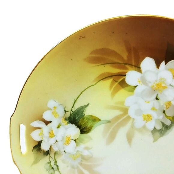 Vtg RS Germany Floral Porcelain Plate  Decorative 9.75" with Gold Rim & Handles - Picture 2 of 7